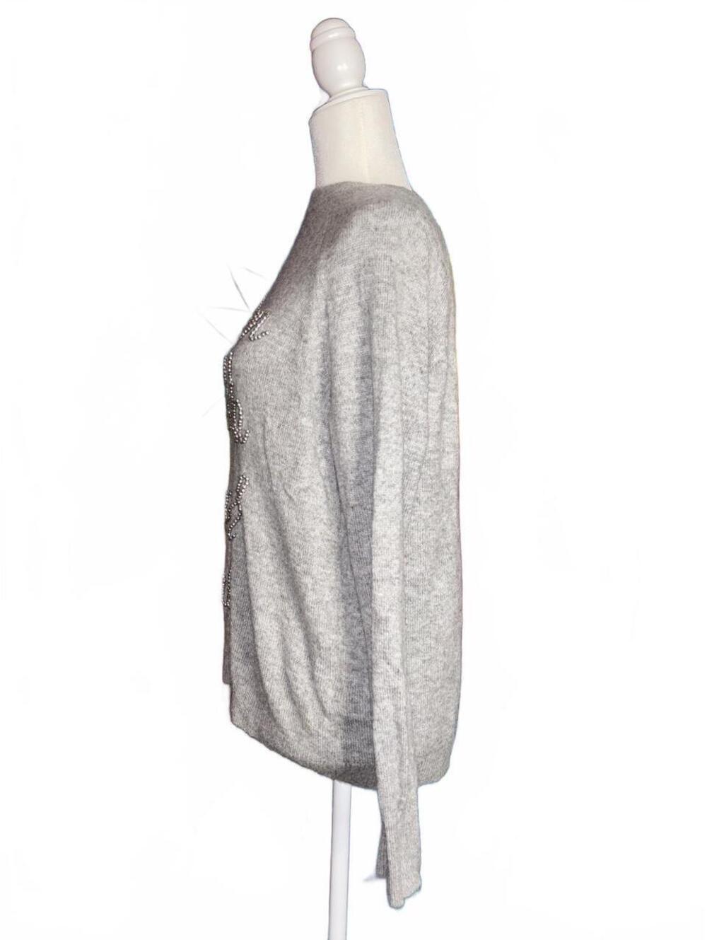 H&M Fine-Knit Grey Christmas Holiday Jumper - Picture 4 of 8